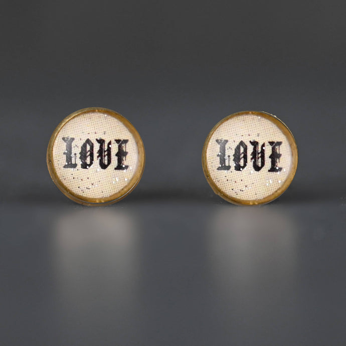 Small Picture Studs (Love): Love