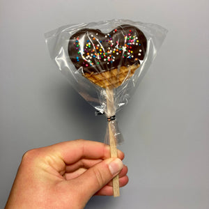 Mini Stroopwafel Lollipops: Chocolate / Heart