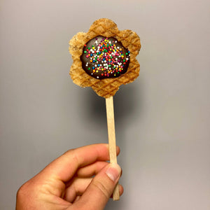 Mini Stroopwafel Lollipops: Chocolate / Heart