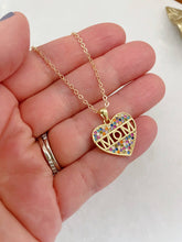 Load image into Gallery viewer, Mom Necklace, Heart Necklace, Heart Pendant Mothers Day Gift: 18&quot;
