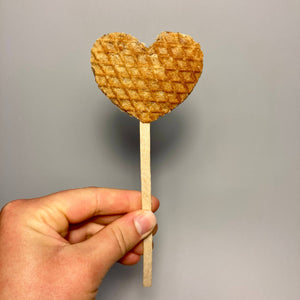 Mini Stroopwafel Lollipops: Chocolate / Heart