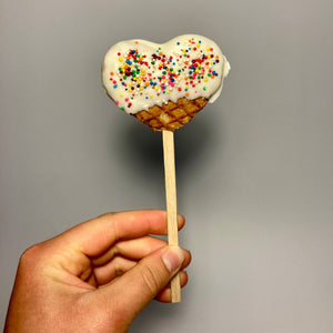 Mini Stroopwafel Lollipops: Chocolate / Heart