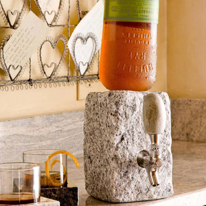 Stone Drink Dispenser: Gray / Stainless