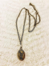 Load image into Gallery viewer, Saint Michael Necklace Bronze and Pearl
