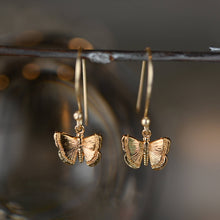 Load image into Gallery viewer, Golden Butterfly Drops Earrings
