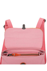 Valley Trail Coated Canvas Backpack: Pink, blue,navy