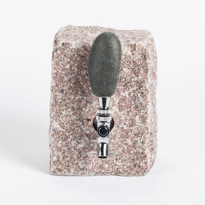 Stone Drink Dispenser: Tan / Stainless