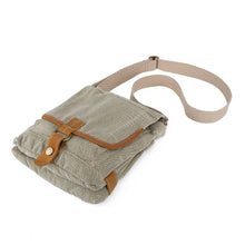 Load image into Gallery viewer, Oak Hill Canvas Crossbody Bag: Army Green
