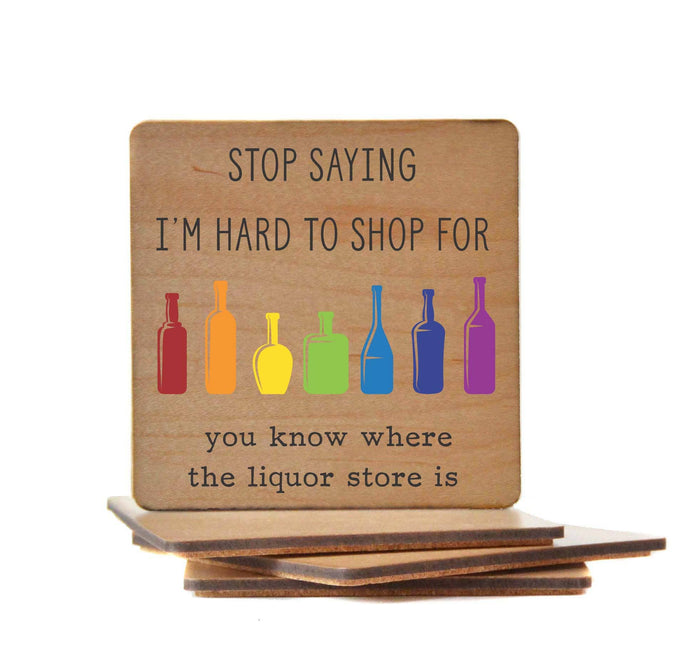 Hard To Shop For Liquor Store Bar Coaster Gift - Coasters