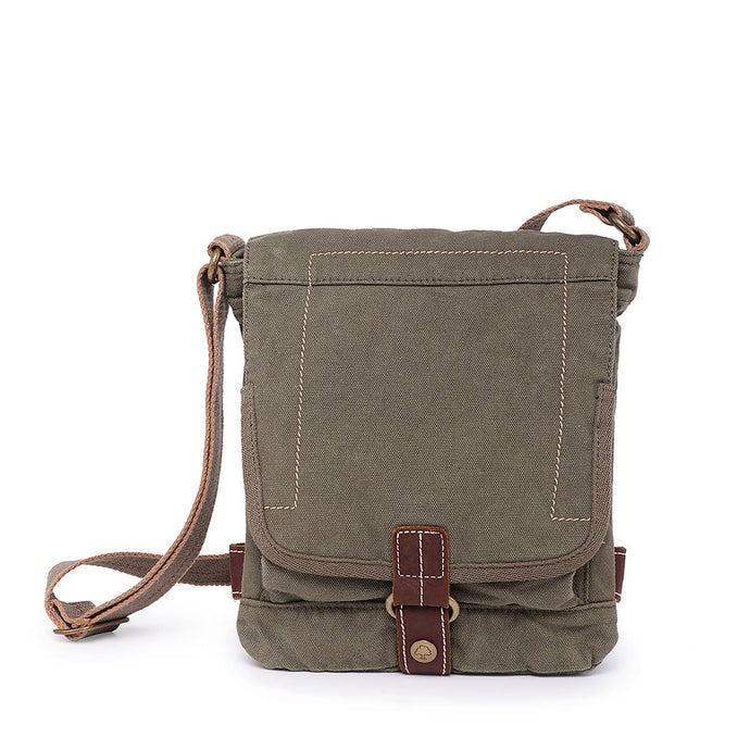 Oak Hill Canvas Crossbody Bag: Army Green