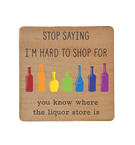 Hard To Shop For Liquor Store Bar Coaster Gift - Coasters