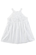 Load image into Gallery viewer, Crochet Lace Sleeveless Babydoll Top: White / XL
