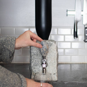 Stone Drink Dispenser: Black / Stainless