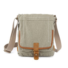 Load image into Gallery viewer, Oak Hill Canvas Crossbody Bag: Army Green
