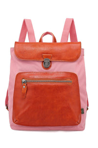 Valley Trail Coated Canvas Backpack: Pink