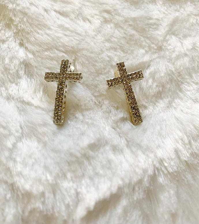 Silver Cross Earrings