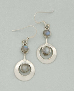 Celestial Labradorite Earrings with Sterling Silver