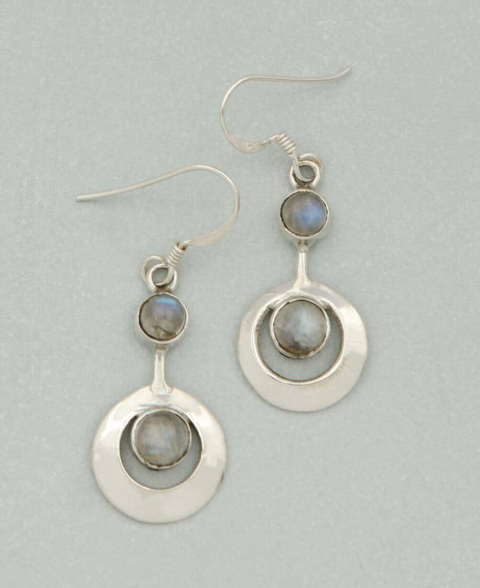 Celestial Labradorite Earrings with Sterling Silver